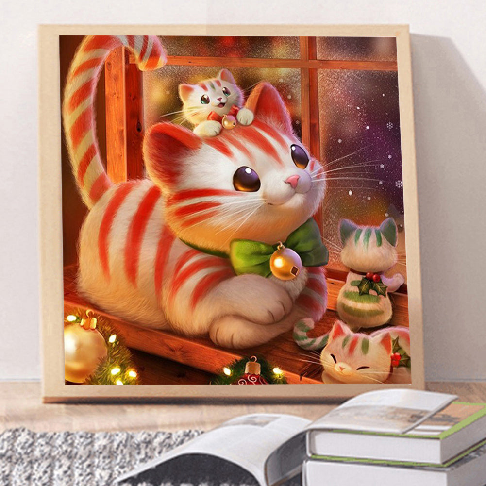 Cute Cat - Full Round Drill Diamond Painting 30*30CM