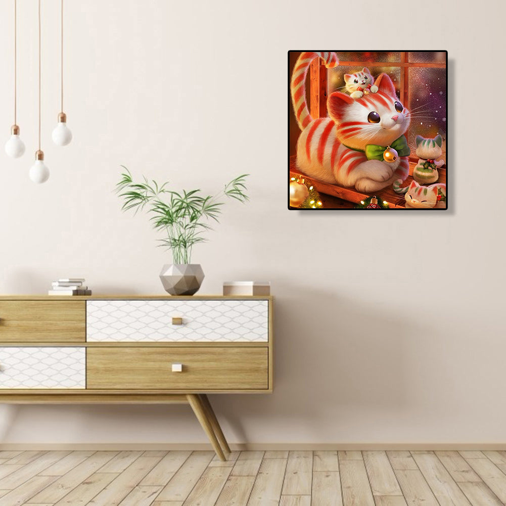 Cute Cat - Full Round Drill Diamond Painting 30*30CM