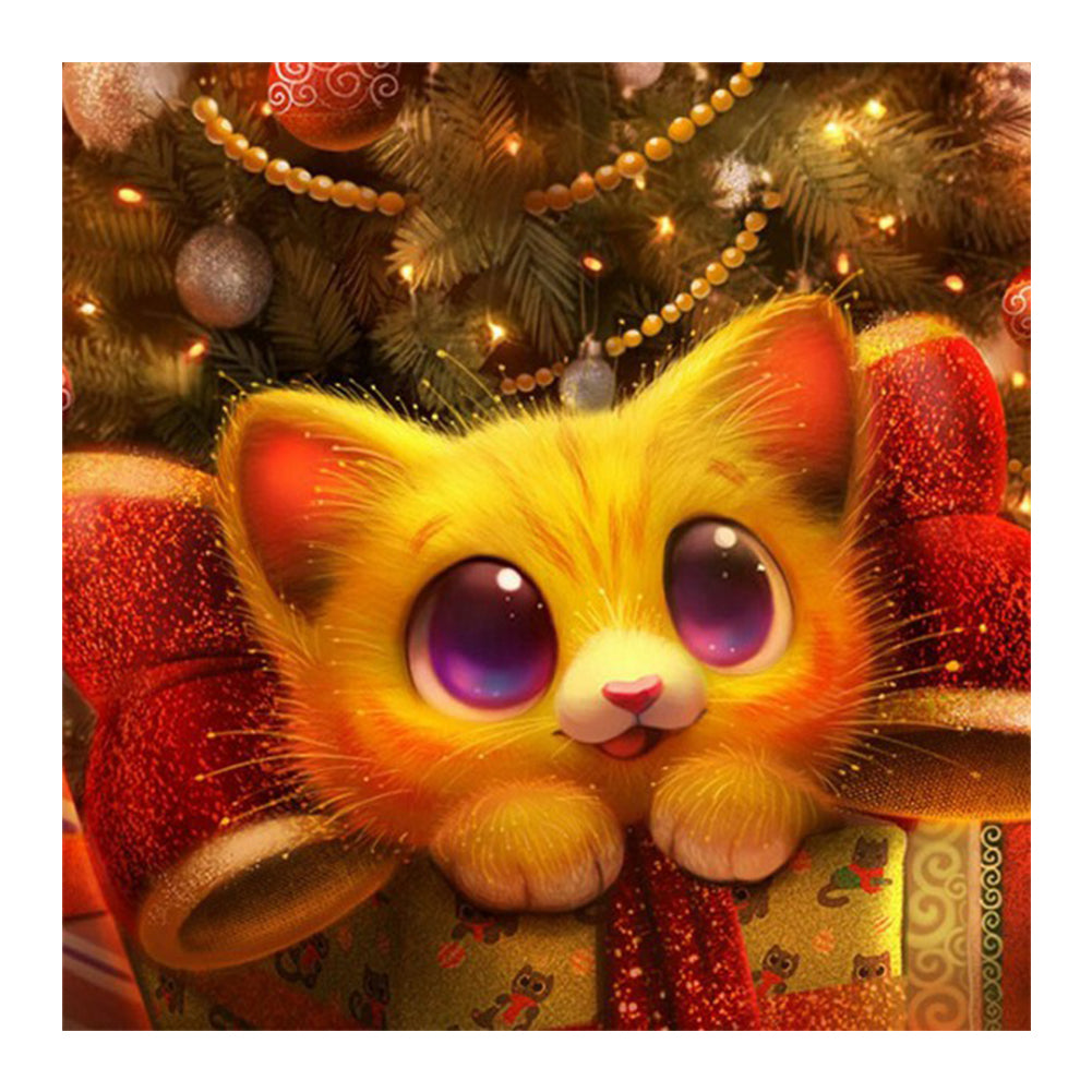 Cute Cat - Full Round Drill Diamond Painting 30*30CM