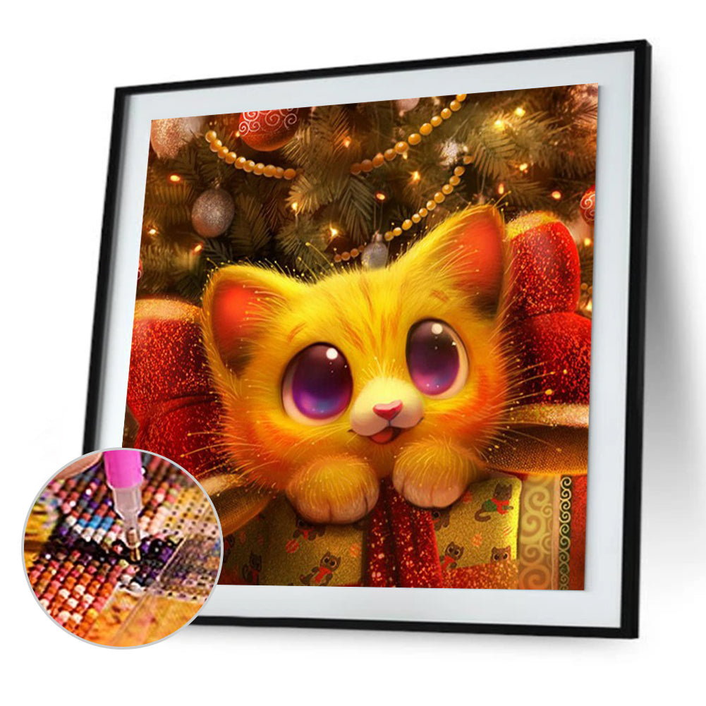 Cute Cat - Full Round Drill Diamond Painting 30*30CM