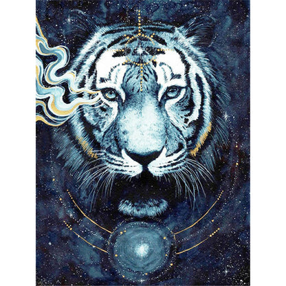 Dark Metallic Tiger - Full Round Drill Diamond Painting 30*40CM