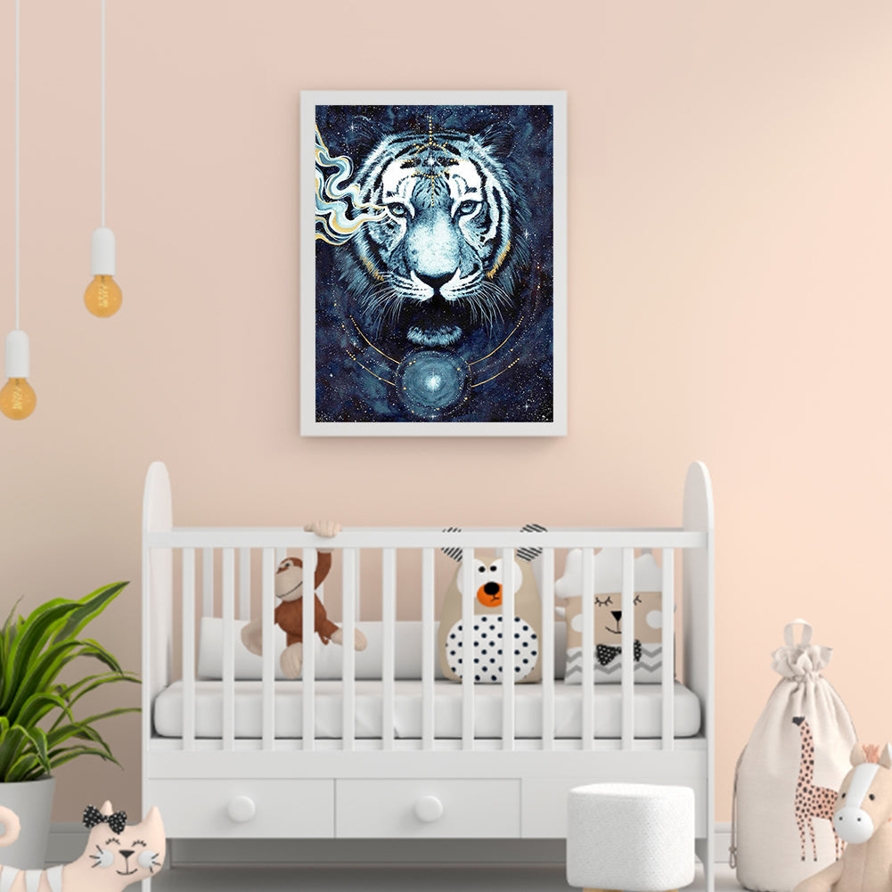 Dark Metallic Tiger - Full Round Drill Diamond Painting 30*40CM