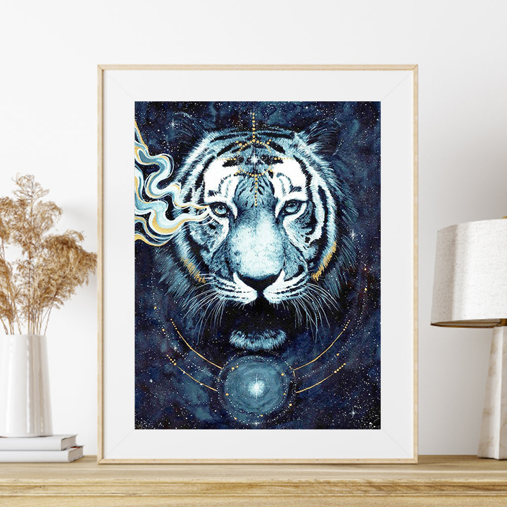 Dark Metallic Tiger - Full Round Drill Diamond Painting 30*40CM