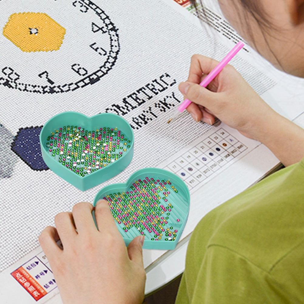 3pcs Large Capacity Point Drill Diamond Painting Tray Plastic Beading Plate