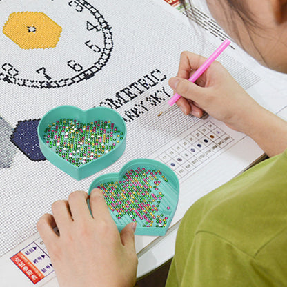 3pcs Large Capacity Point Drill Diamond Painting Tray Plastic Beading Plate