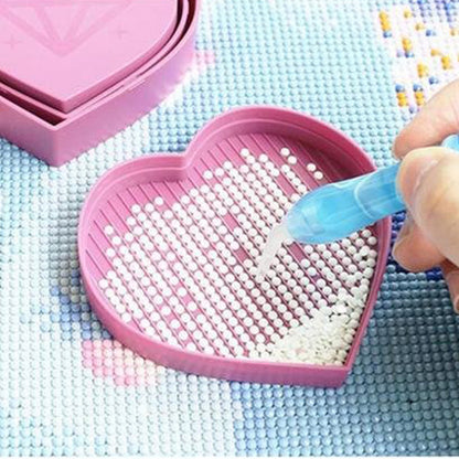 3pcs Large Capacity Point Drill Diamond Painting Tray Plastic Beading Plate