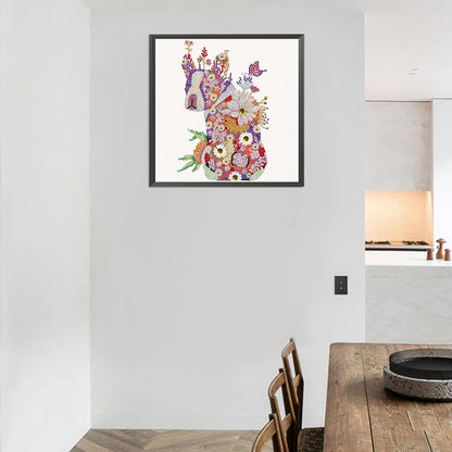 Flower Dog - Special Shaped Drill Diamond Paiting 30*30CM