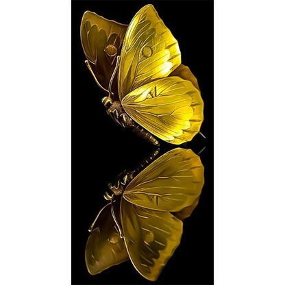 Golden Butterfly - Full Round Drill Diamond Painting 40*80CM