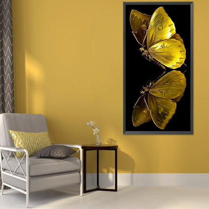 Golden Butterfly - Full Square Drill Diamond Painting 40*80CM