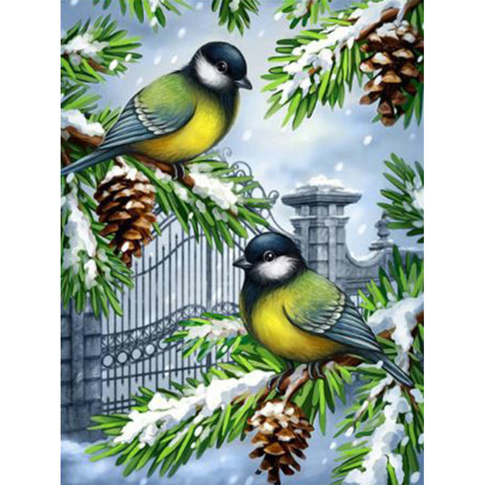 Bird - Full Round Drill Diamond Painting 30*40CM