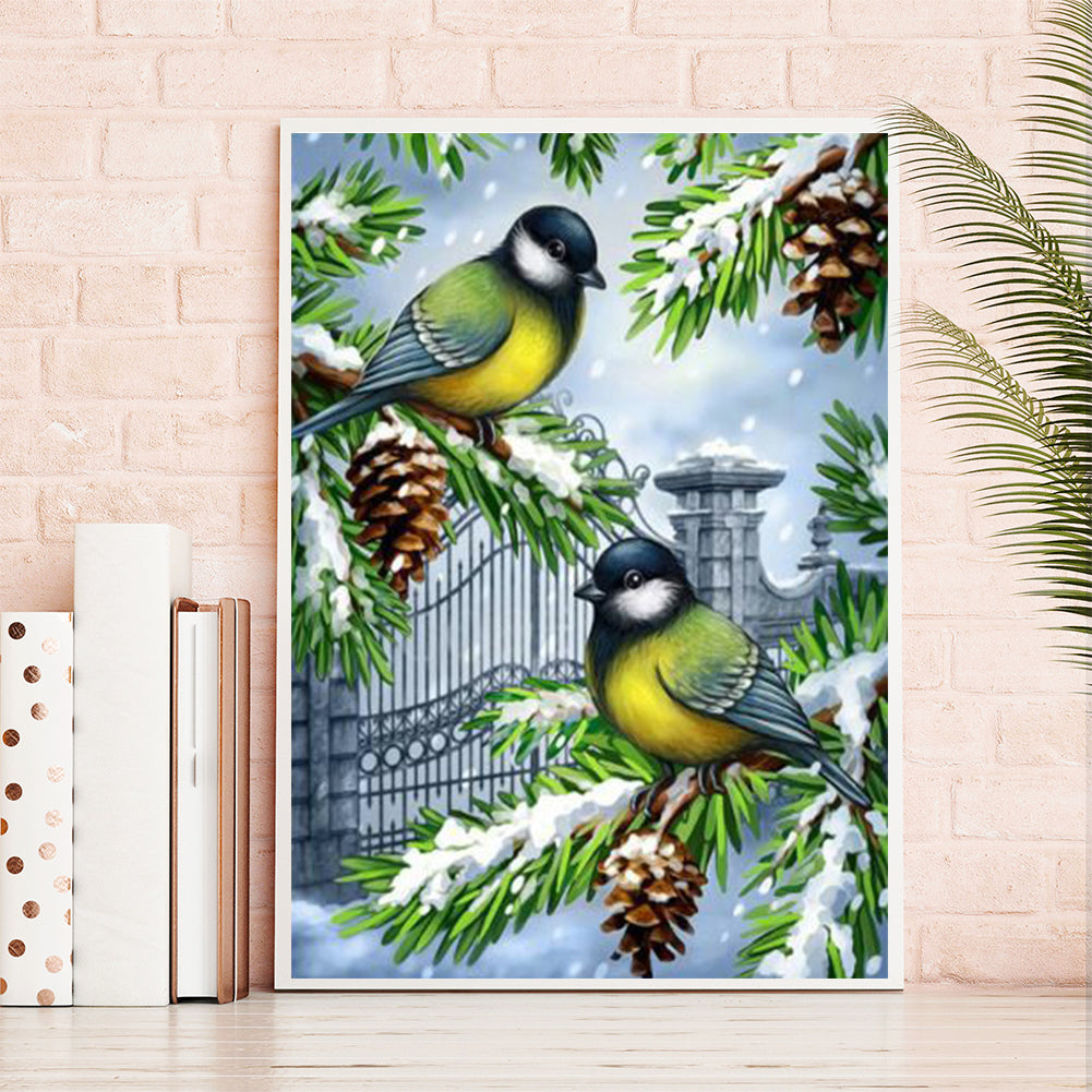 Bird - Full Round Drill Diamond Painting 30*40CM