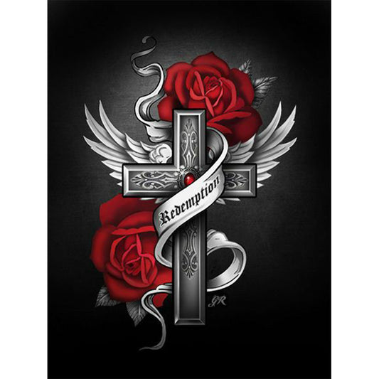 Cross - Full Round Drill Diamond Painting 30*40CM