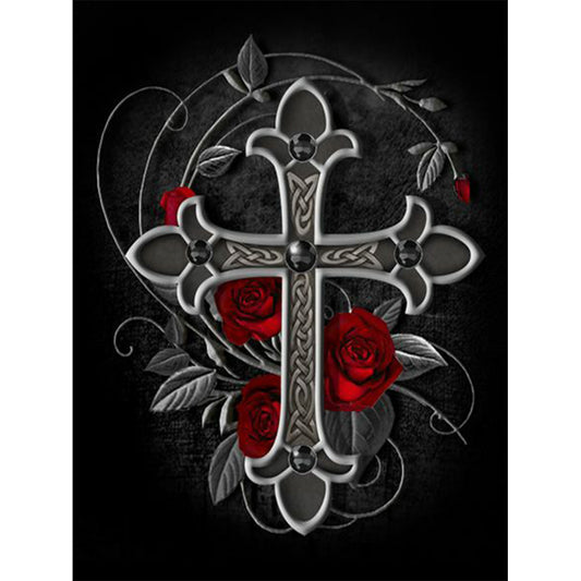 Cross - Full Round Drill Diamond Painting 30*40CM