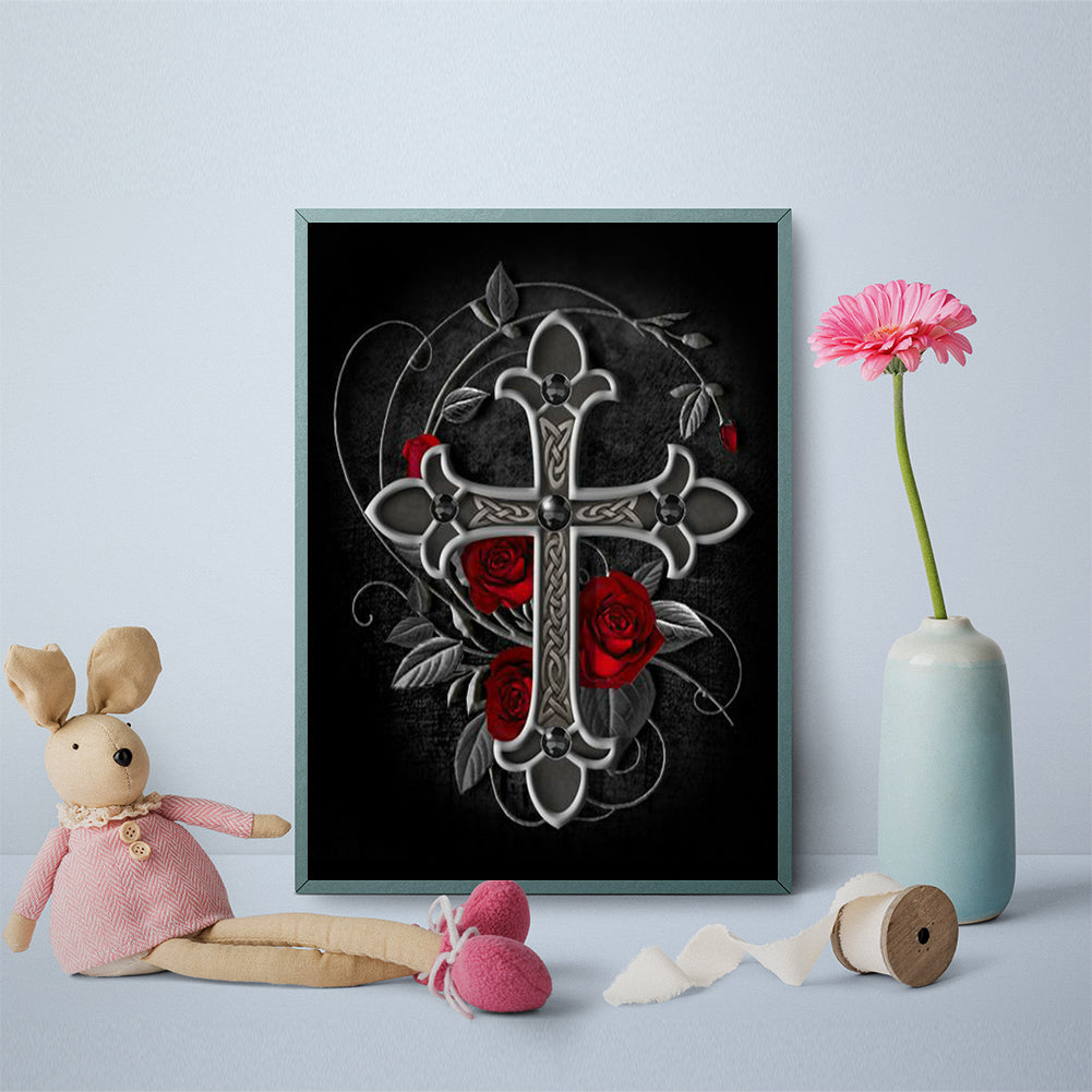 Cross - Full Round Drill Diamond Painting 30*40CM