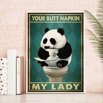 Funny Panda Goes To The Toilet - Full Round Drill Diamond Painting 30*40CM