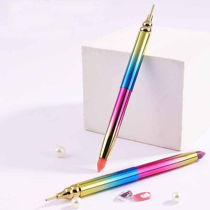 Gradient Rotary Point Drill Pen 5D DIY Diamond Painting Tool with Clay Tips