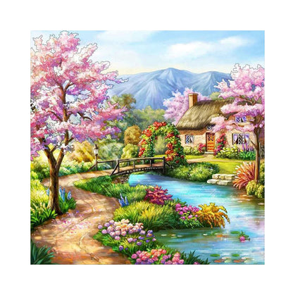 Peach Garden - Full Round Drill Diamond Painting 30*30CM