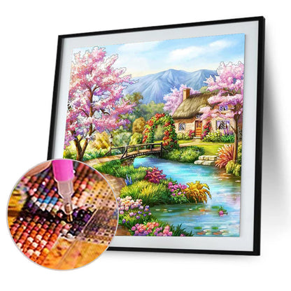 Peach Garden - Full Round Drill Diamond Painting 30*30CM