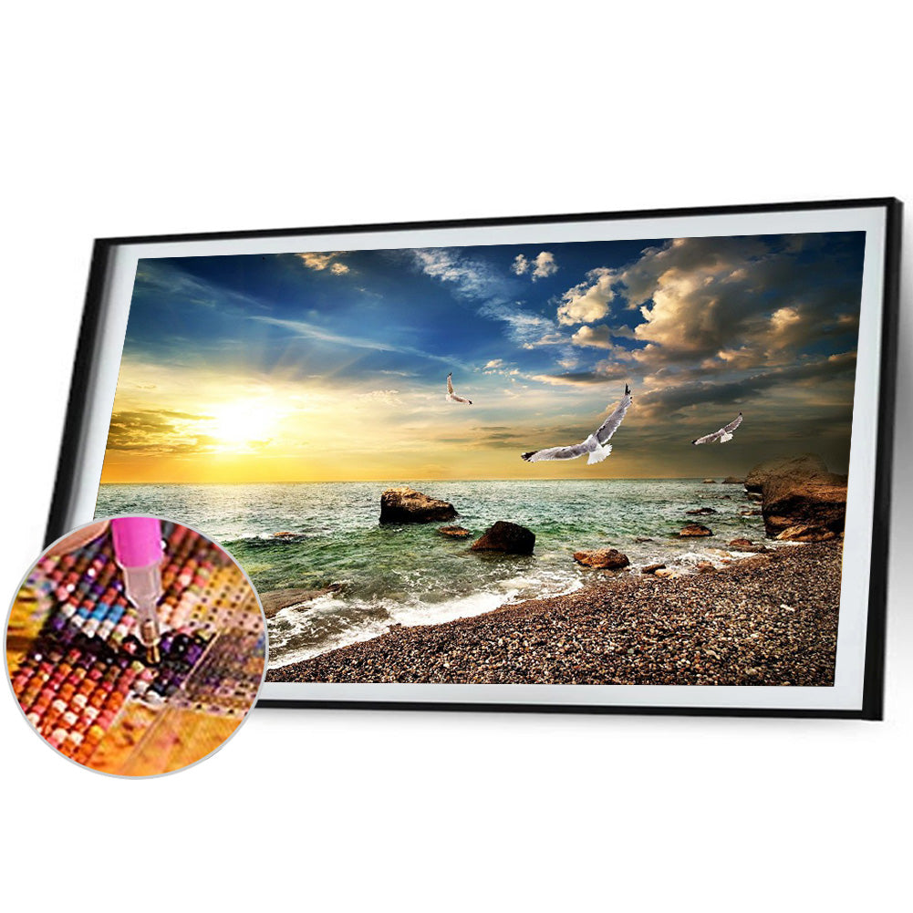 Seaside Rocks - Full Square Drill Diamond Painting 80*40CM