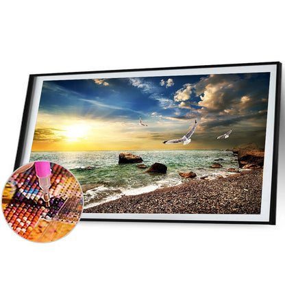 Seaside Rocks - Full Square Drill Diamond Painting 80*40CM