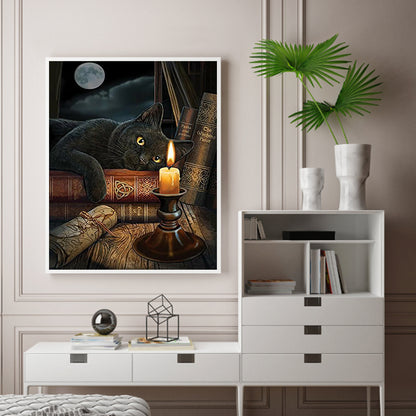 Black Cat - Full Round Drill Diamond Painting 50*60CM