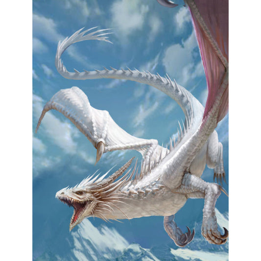 White Dragon - Full Round Drill Diamond Painting 30*40CM