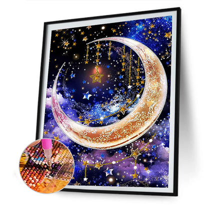 Star Moon - Special Shaped Drill Diamond Paiting 30*40CM