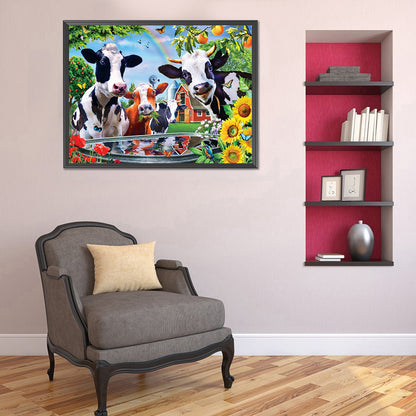 Cattle - Full Round Drill Diamond Painting 40*30CM