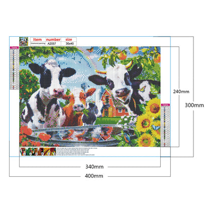 Cattle - Full Round Drill Diamond Painting 40*30CM