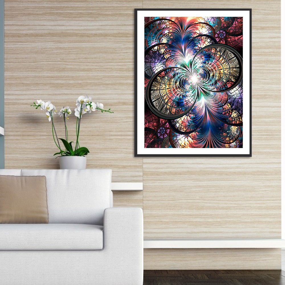 Symmetrical Pattern - Full Round Drill Diamond Painting 50*60CM