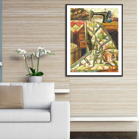 Sewing Machine - Full Round Drill Diamond Painting 30*40CM