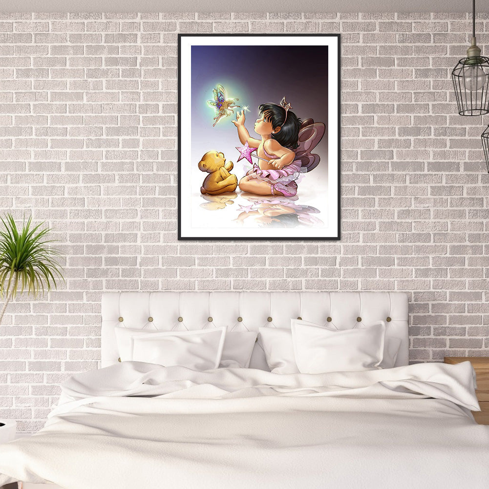 Girl - Full Round Drill Diamond Painting 30*40CM