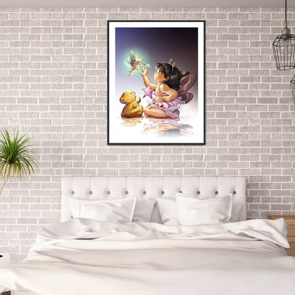 Girl - Full Round Drill Diamond Painting 30*40CM