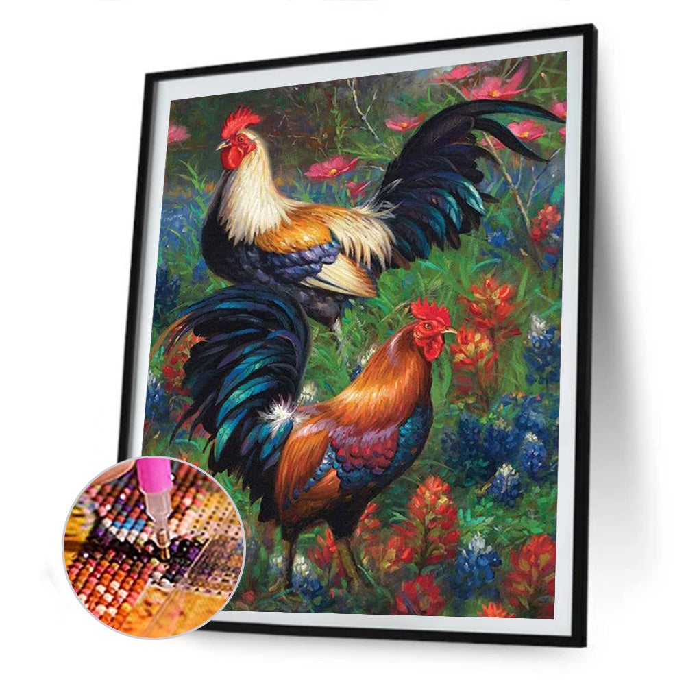 Rooster - Full Round Drill Diamond Painting 30*40CM