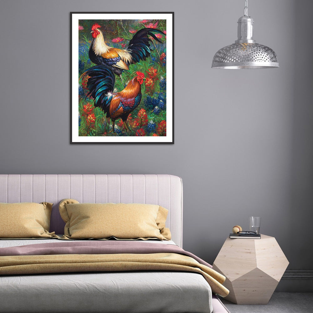 Rooster - Full Round Drill Diamond Painting 30*40CM