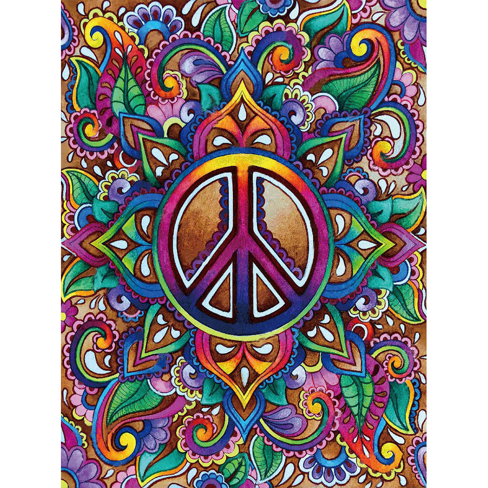 Colorful Mandala - Full Round Drill Diamond Painting 30*40CM