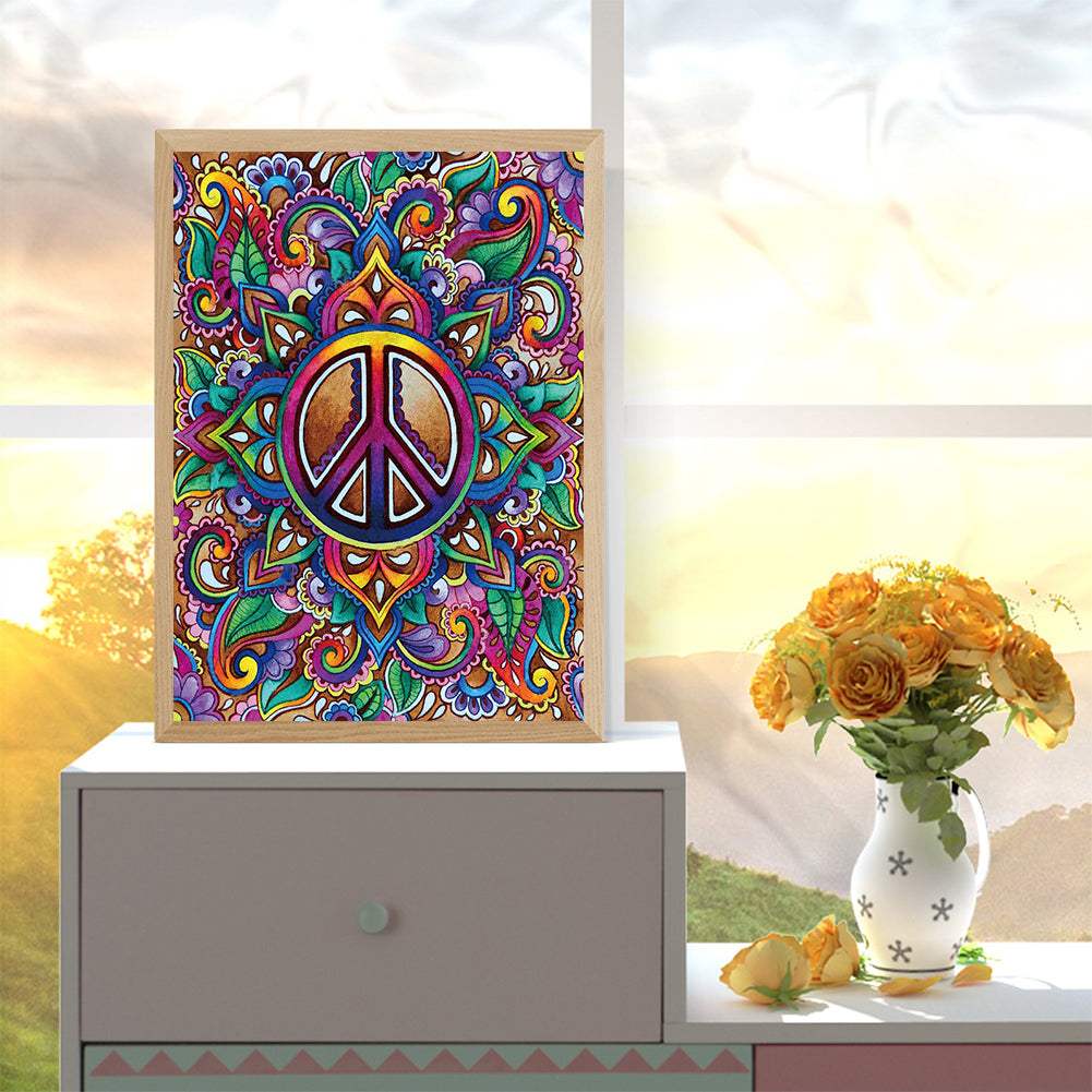 Colorful Mandala - Full Round Drill Diamond Painting 30*40CM