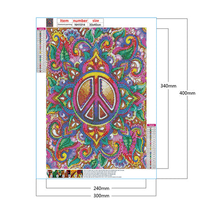 Colorful Mandala - Full Round Drill Diamond Painting 30*40CM