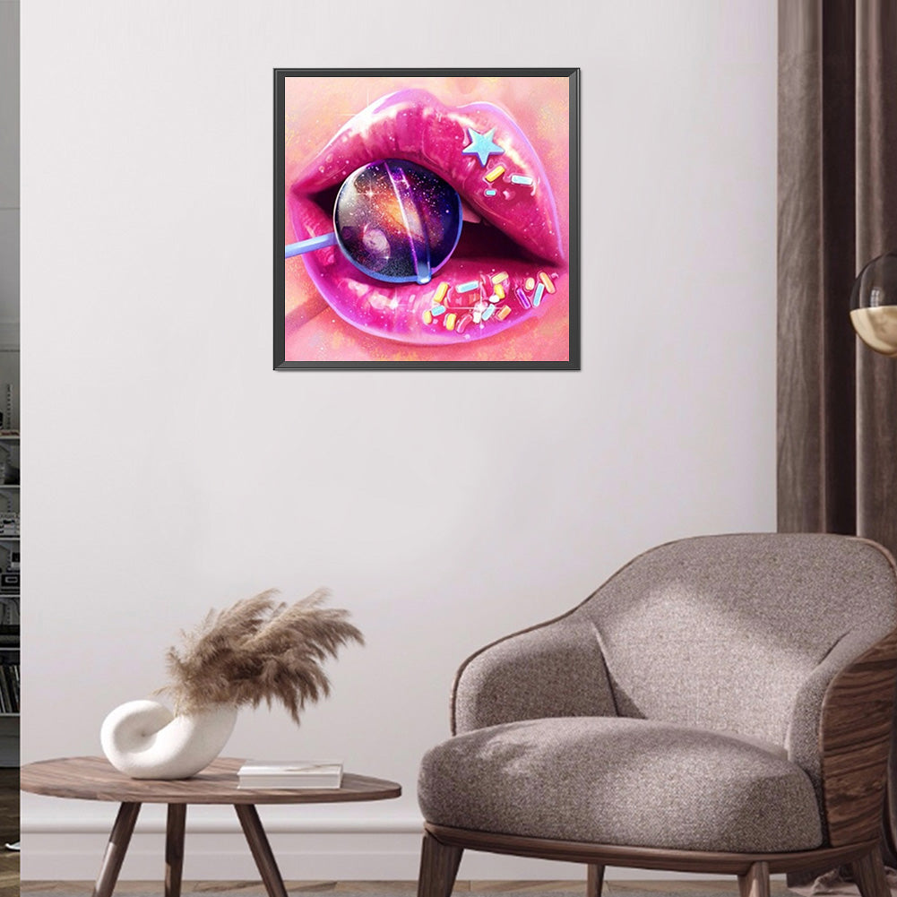 Lip Art - Full Round Drill Diamond Painting 30*30CM