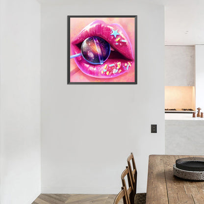 Lip Art - Full Round Drill Diamond Painting 30*30CM