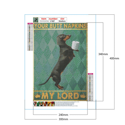 Dog - Full Round Drill Diamond Painting 30*40CM