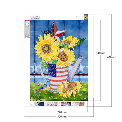 Bouquet - Special Shaped Drill Diamond Paiting 30*40CM