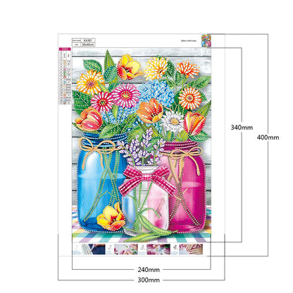 Bouquet - Special Shaped Drill Diamond Paiting 30*40CM