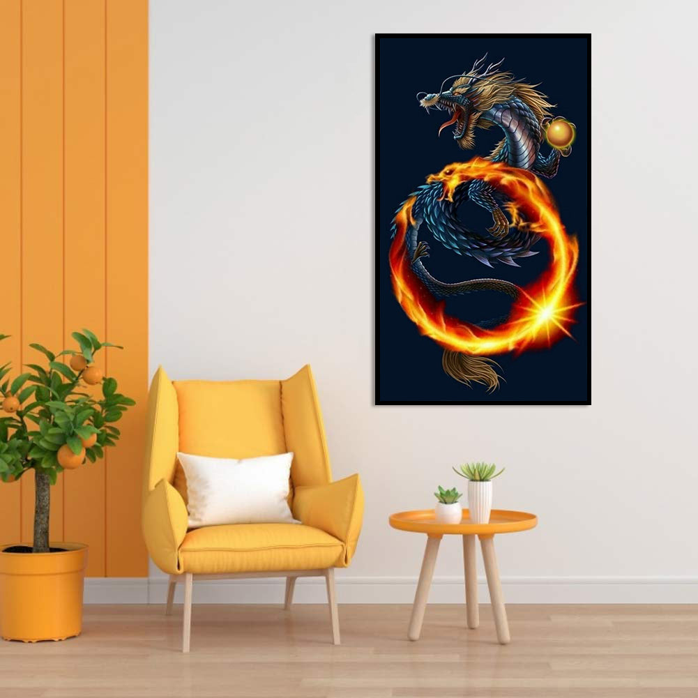 Dragon - Full Round Drill Diamond Painting 40*70CM