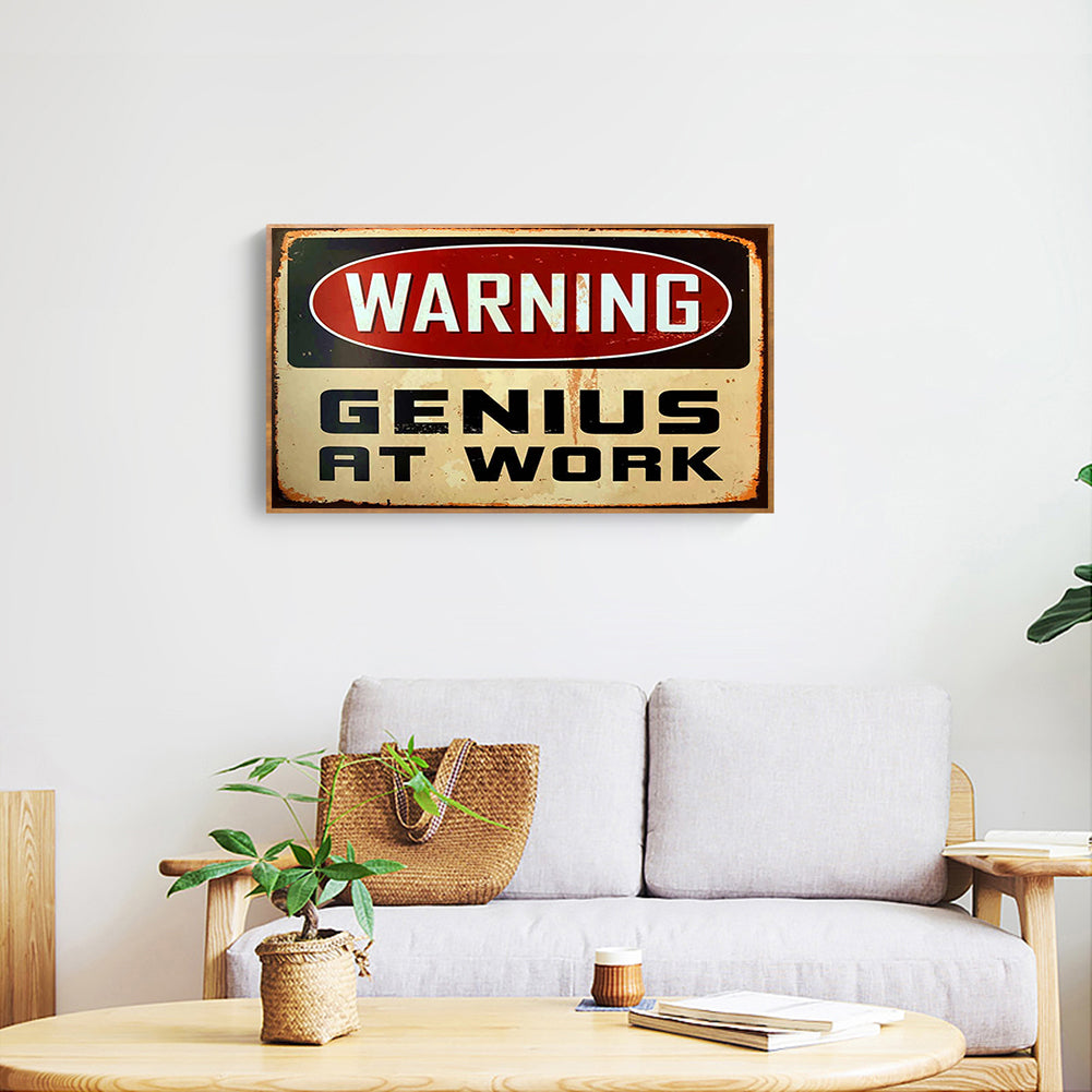 Warning Sign - Full Round Drill Diamond Painting 50*30cm