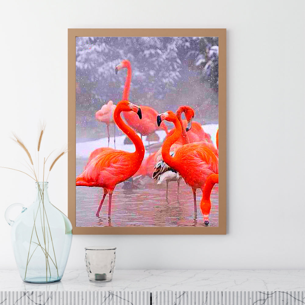 Flamingo - Full Round Drill Diamond Painting 30*40CM
