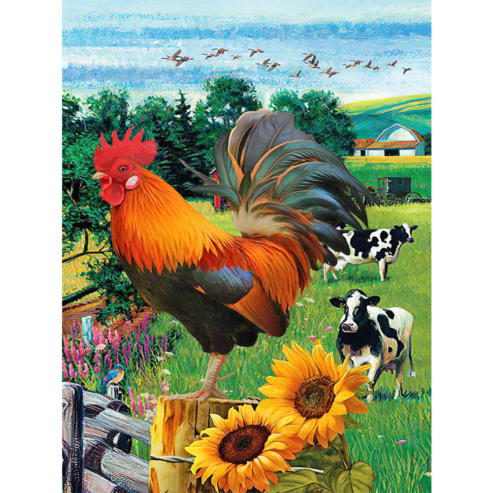 Chicken - Full Round Drill Diamond Painting 30*40CM