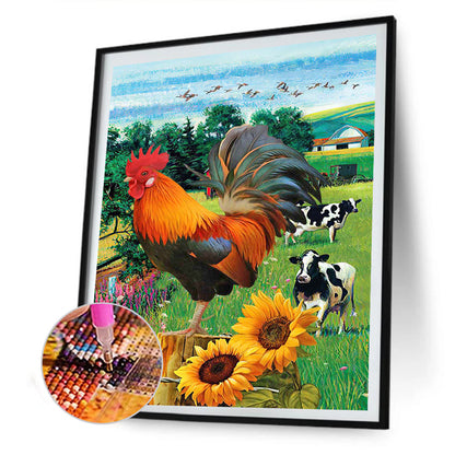 Chicken - Full Round Drill Diamond Painting 30*40CM