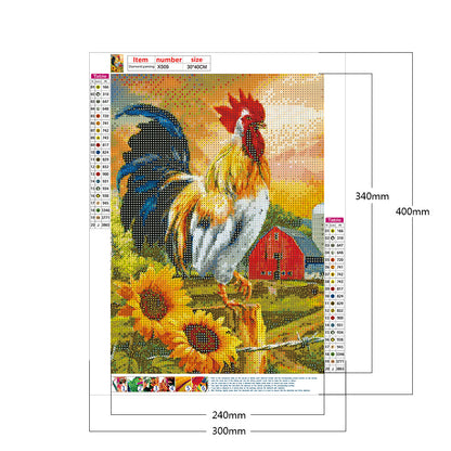 Chicken - Full Round Drill Diamond Painting 30*40CM