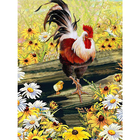 Chicken - Full Round Drill Diamond Painting 30*40CM